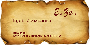 Egei Zsuzsanna névjegykártya